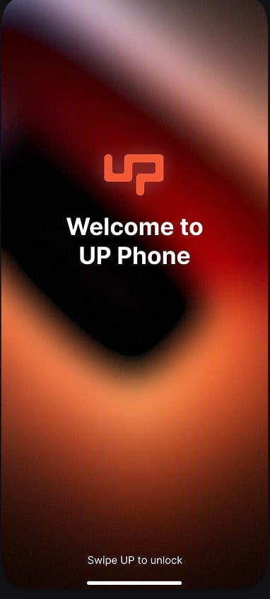 UP Phone welcome lockscreen