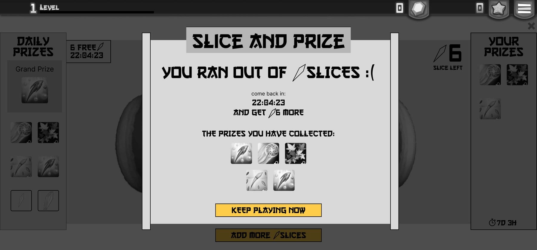 Out of slices state